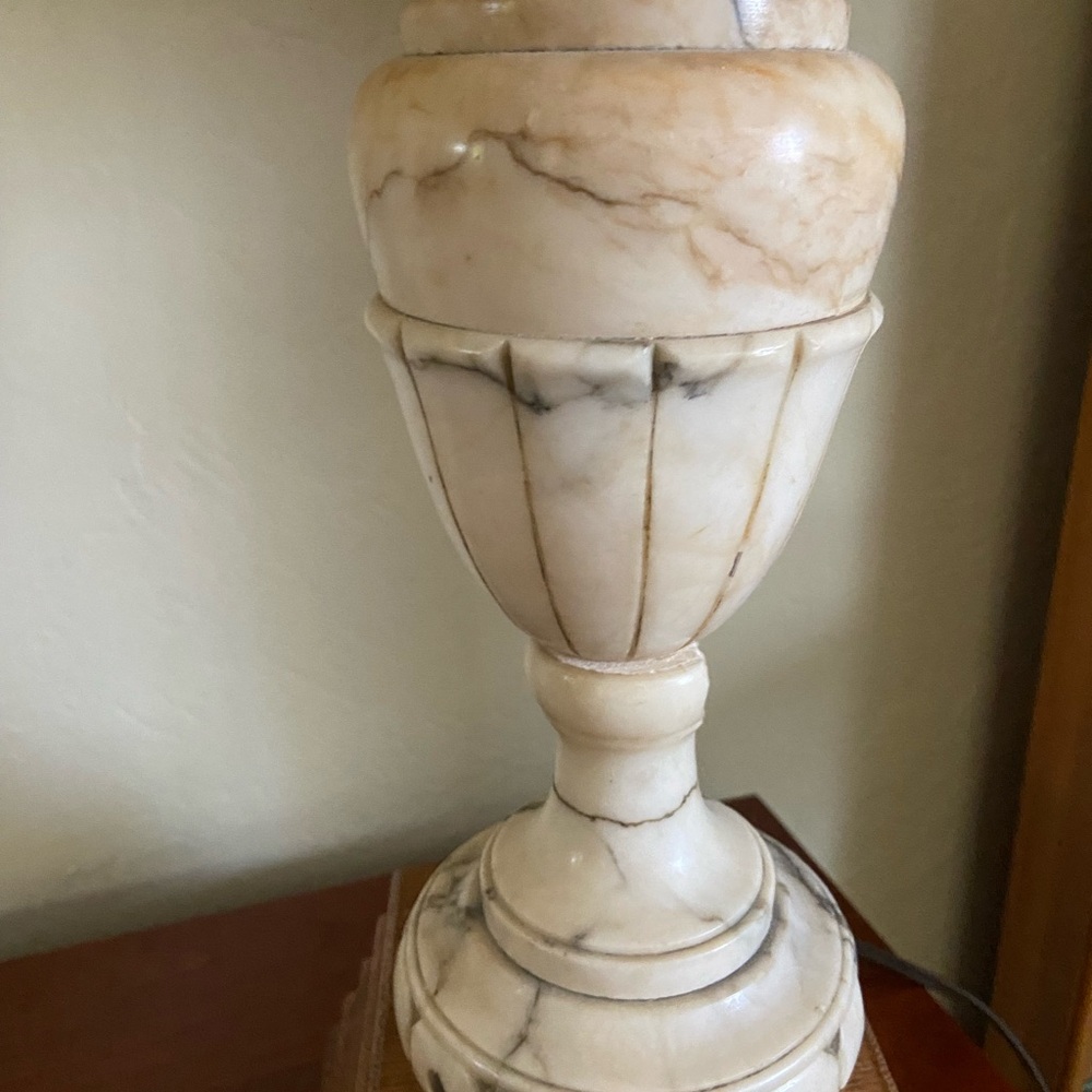 Vintage Alabaster Stone Lamp ( shade not included )